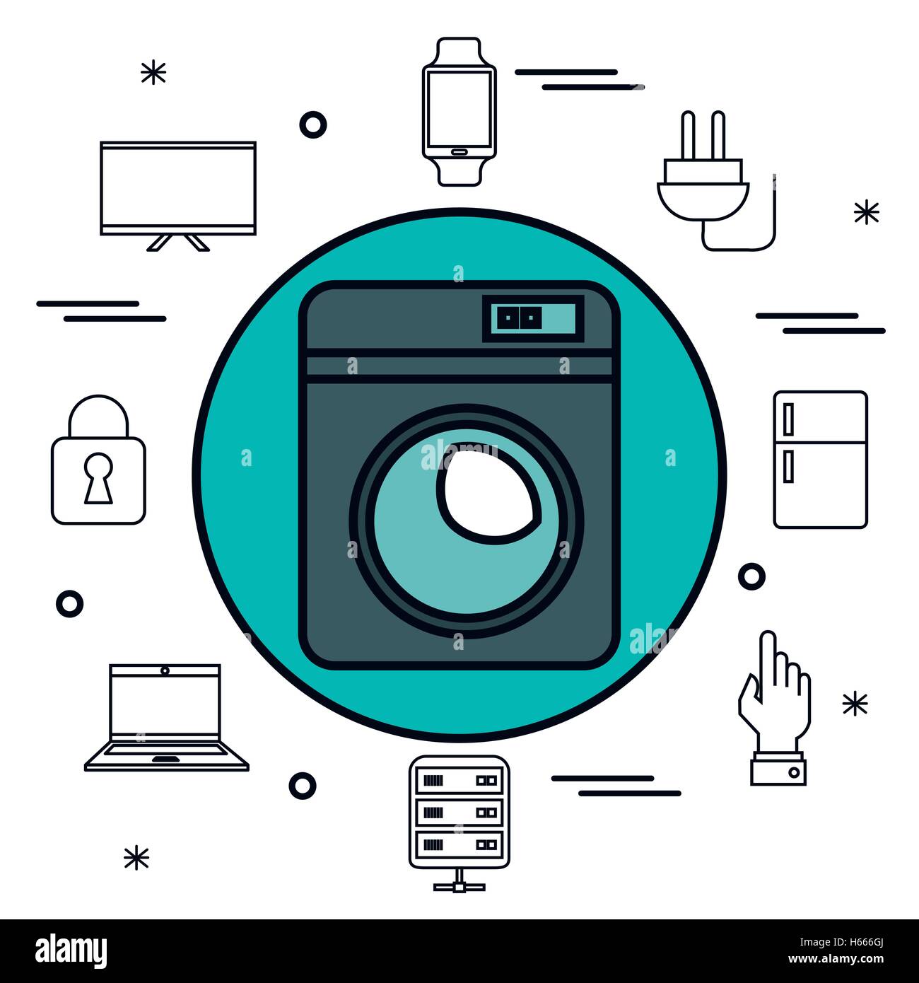 internet of things flat icons Stock Vector Image & Art - Alamy