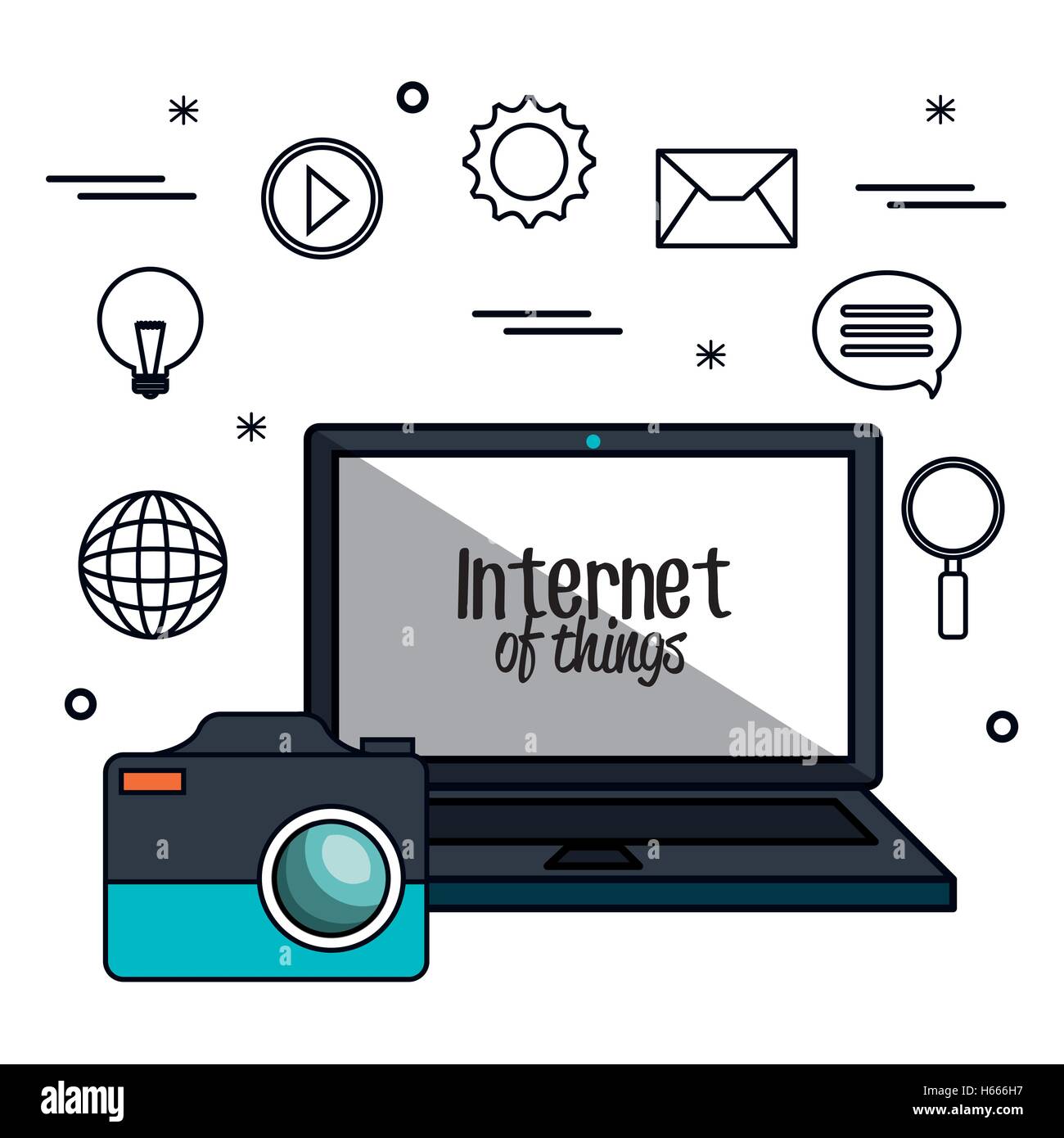 internet of things flat icons Stock Vector Image & Art - Alamy