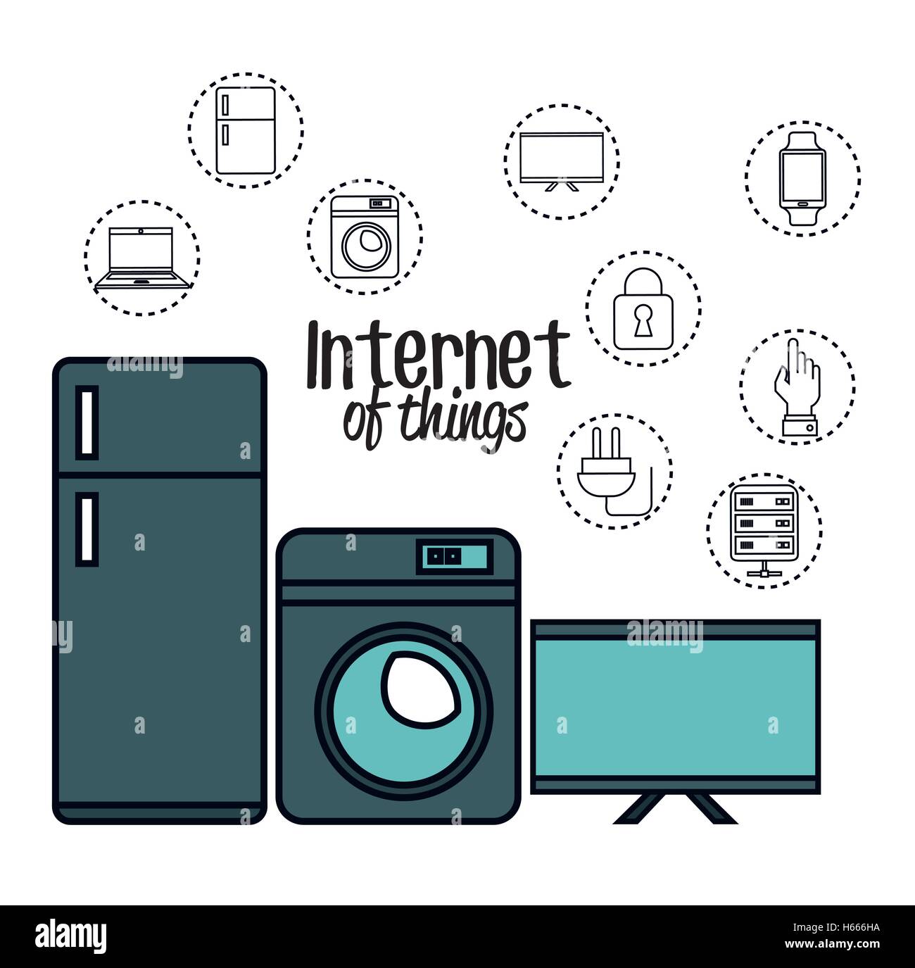 internet of things flat icons Stock Vector Image & Art - Alamy