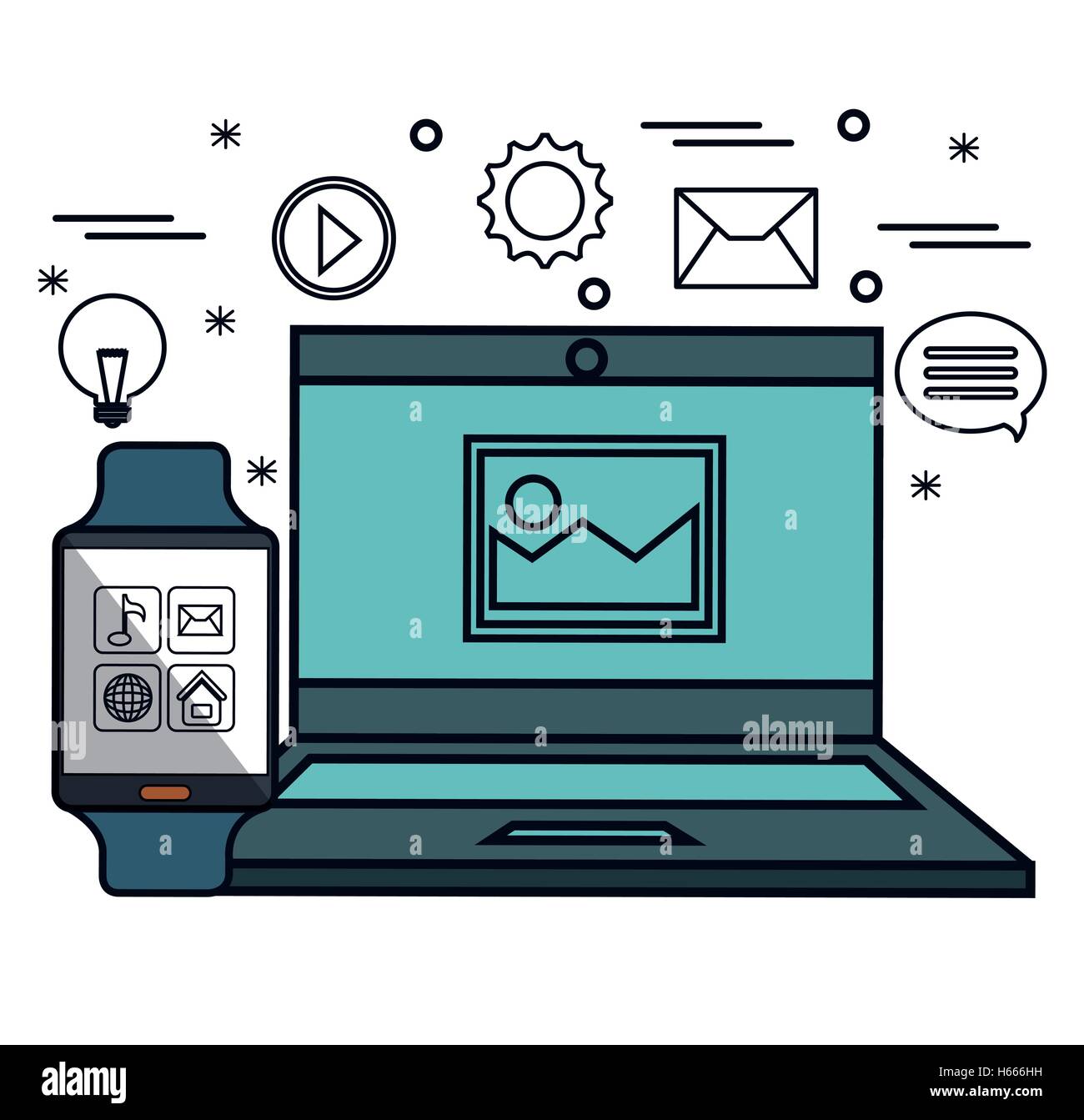 internet of things flat icons Stock Vector Image & Art - Alamy