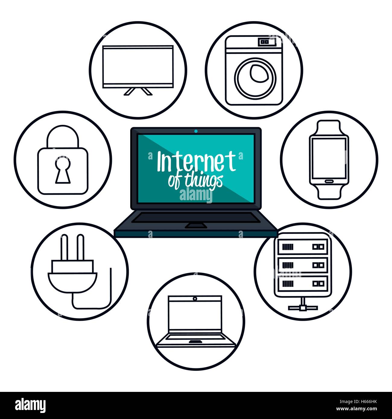 internet of things flat icons Stock Vector Image & Art - Alamy