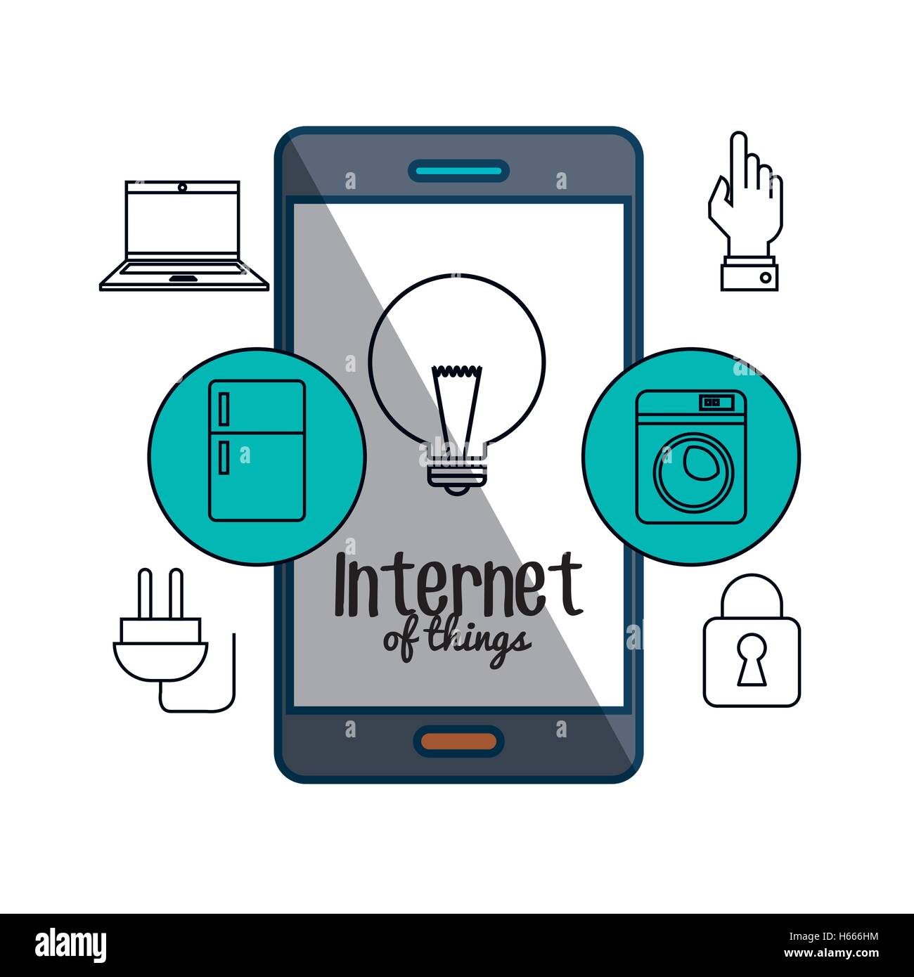 internet of things flat icons Stock Vector Image & Art - Alamy