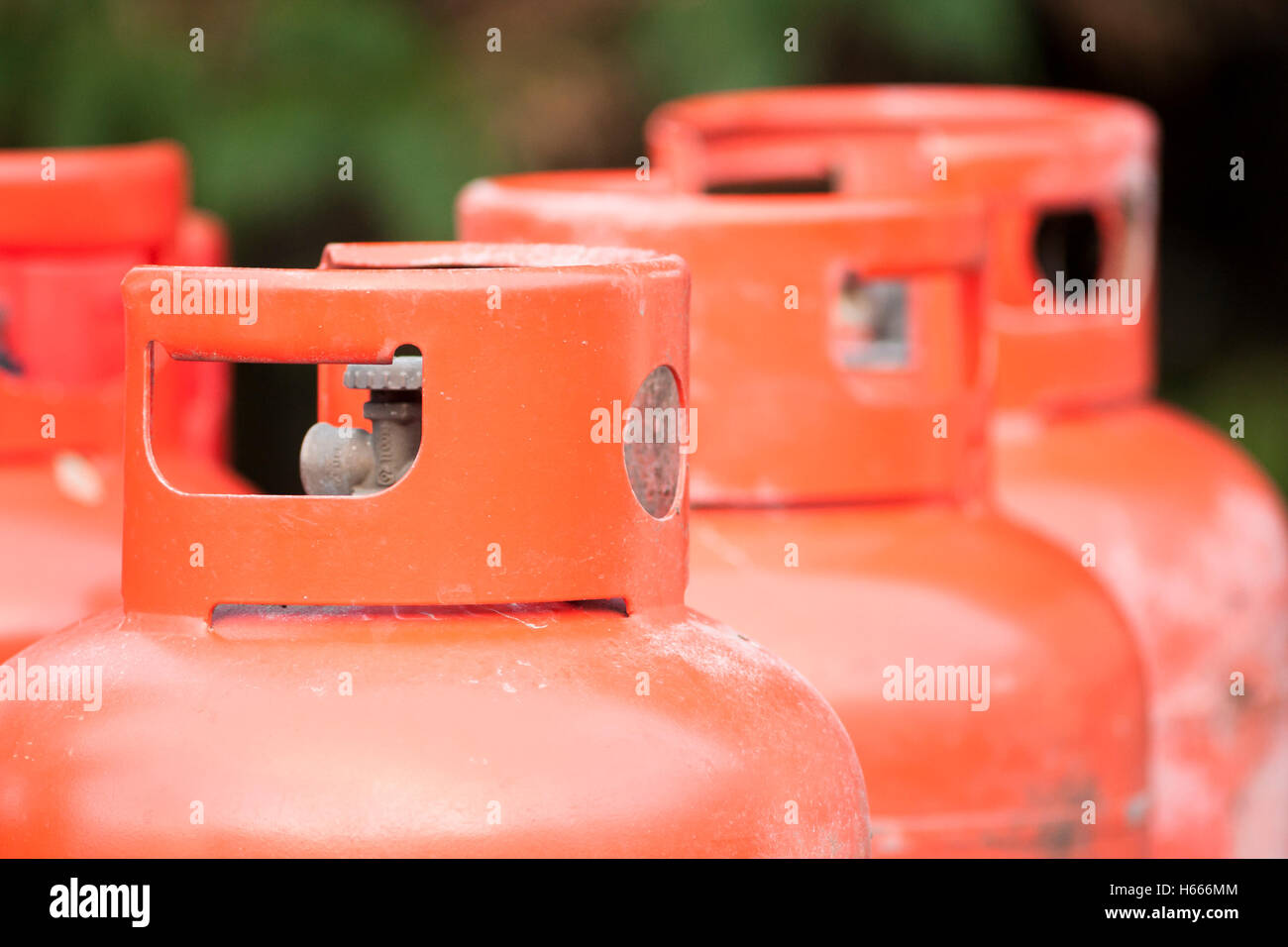LPG gas bottles Stock Photo