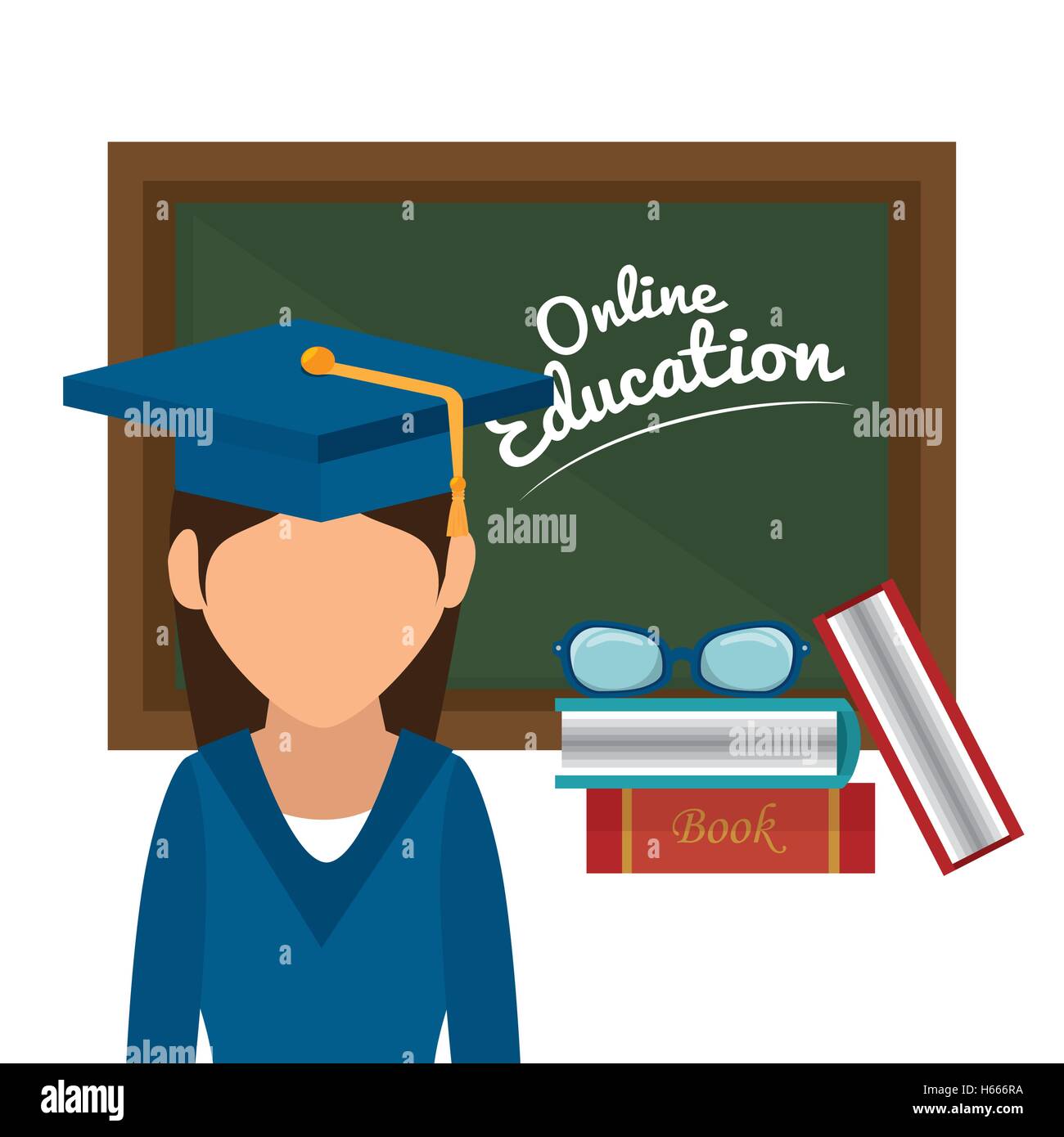 online education isolated icons Stock Vector Image & Art - Alamy
