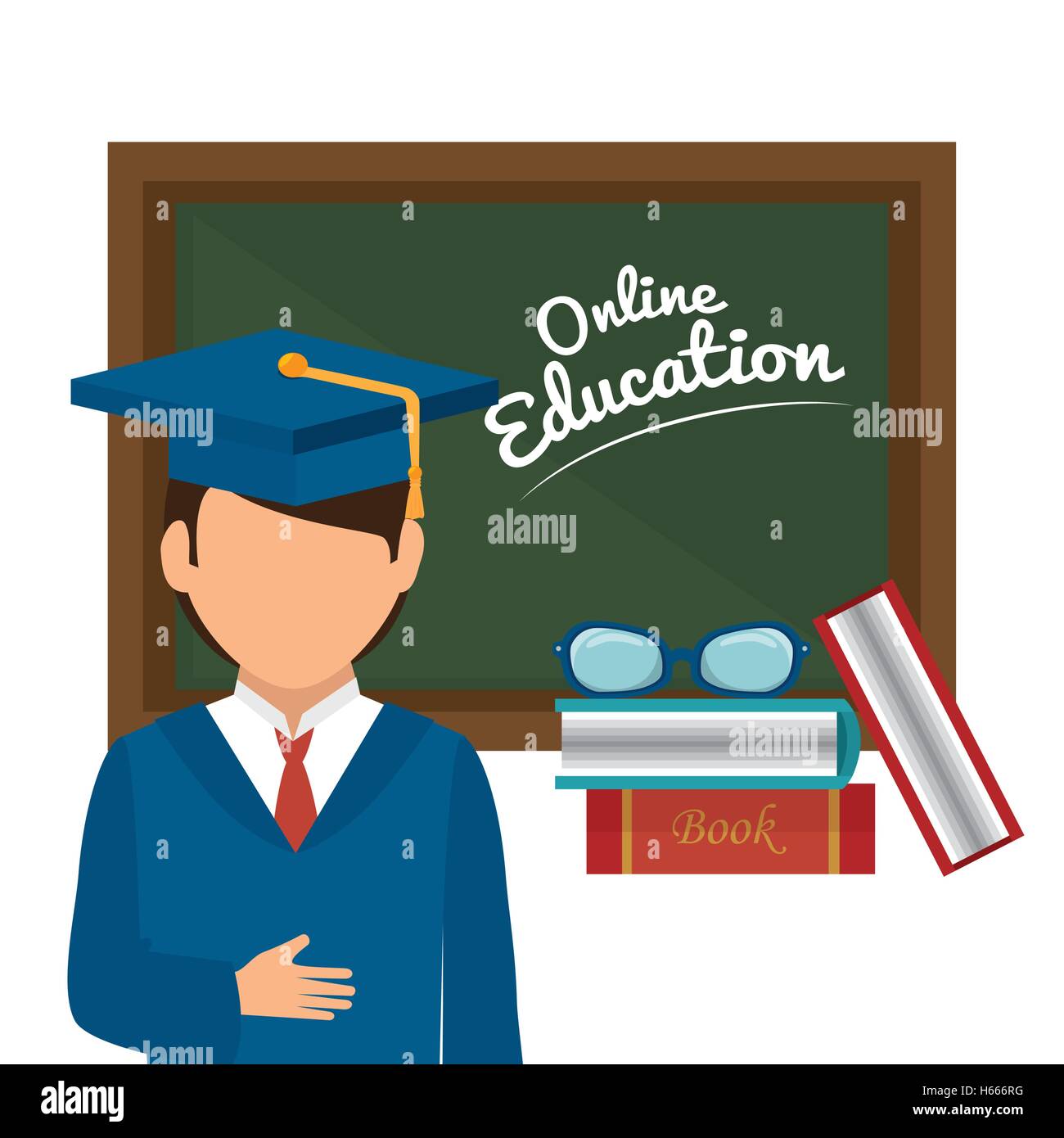 online education isolated icons Stock Vector Image & Art - Alamy