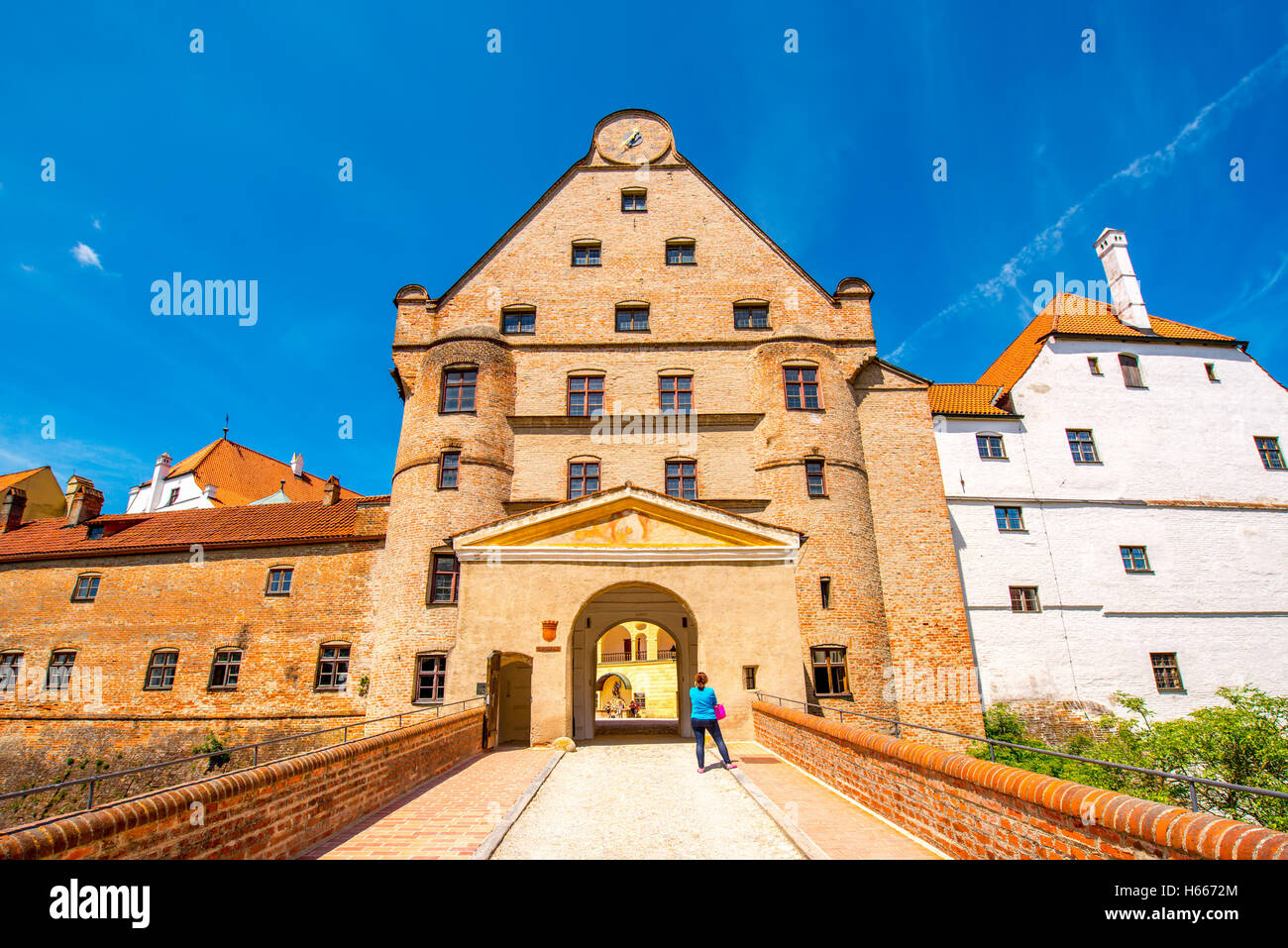 Trausnitz castle in Landshut town Stock Photo