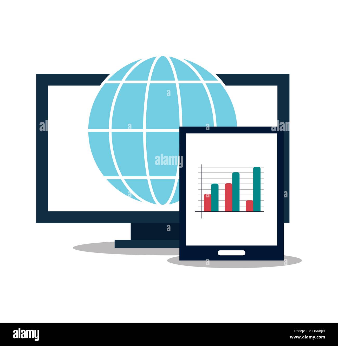 Tablet and digital marketing design Stock Vector Image & Art Alamy