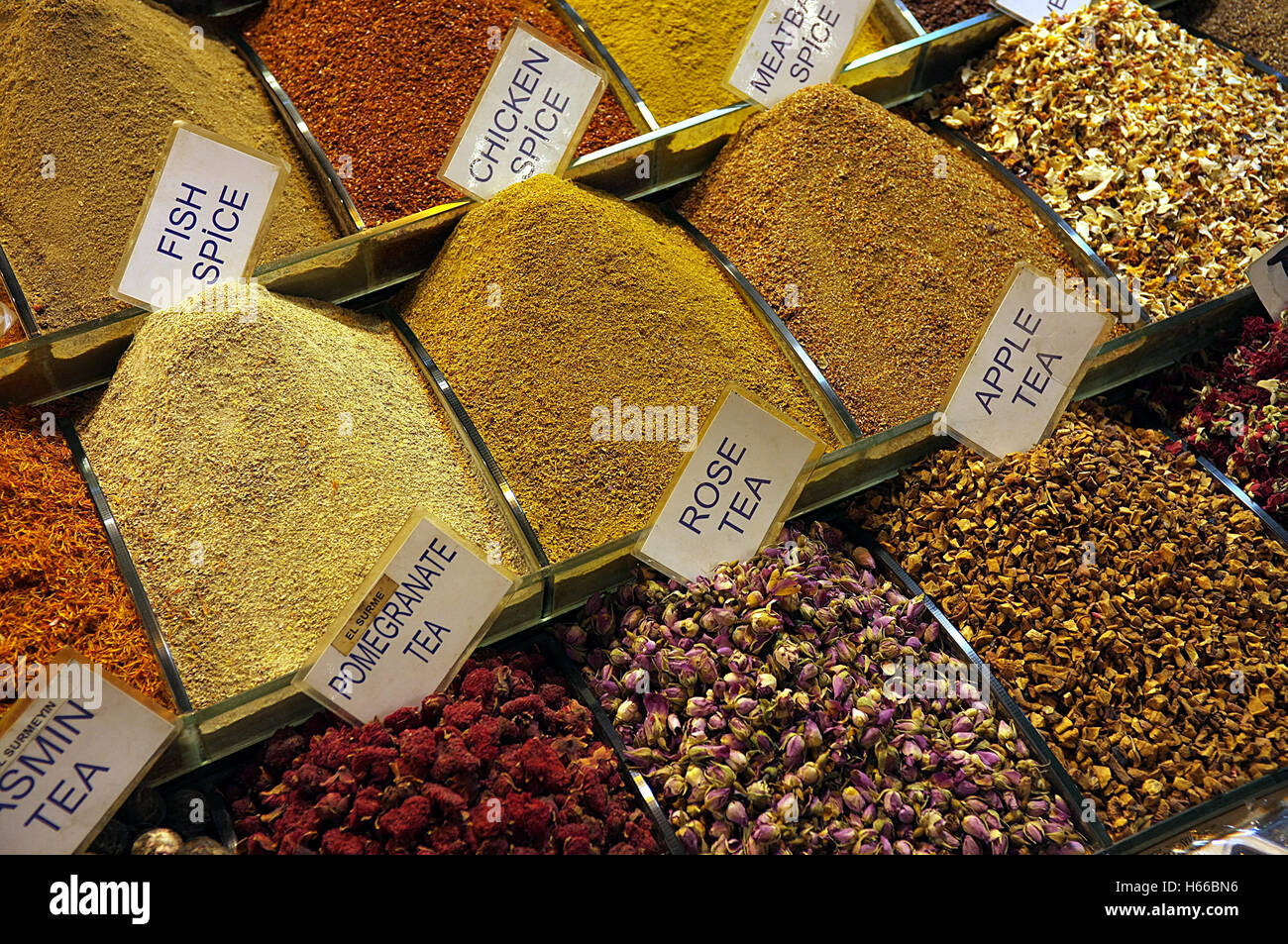 Turkish Tea and Spices Stock Photo Alamy