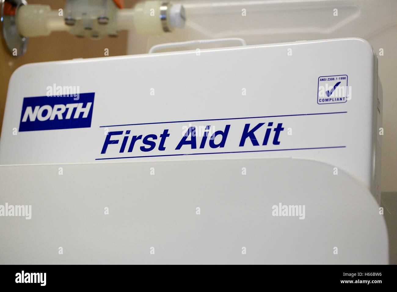 First aid kit in research laboratory Stock Photo Alamy