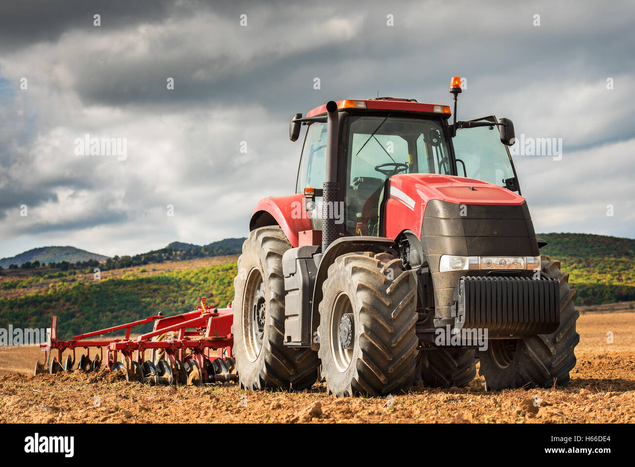 Karlovo, Bulgaria - Octomber 21, 2016: Case IH Puma 1260 agricultural tractor on display. Case IH wins two gold medals at AGROTE Stock Photo