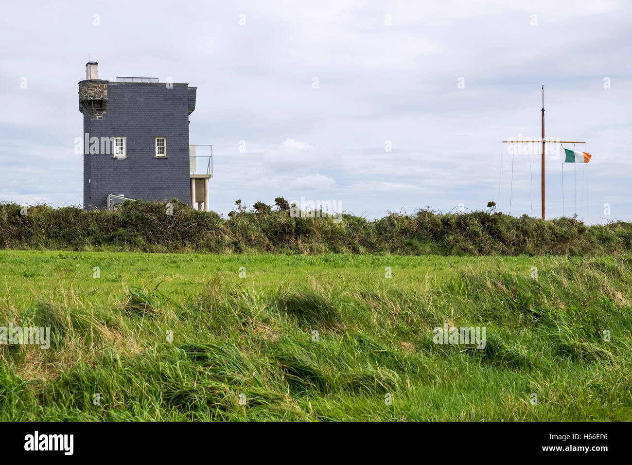 The old Head of Kinsale signal tower and Lusitania museum, Kinsale