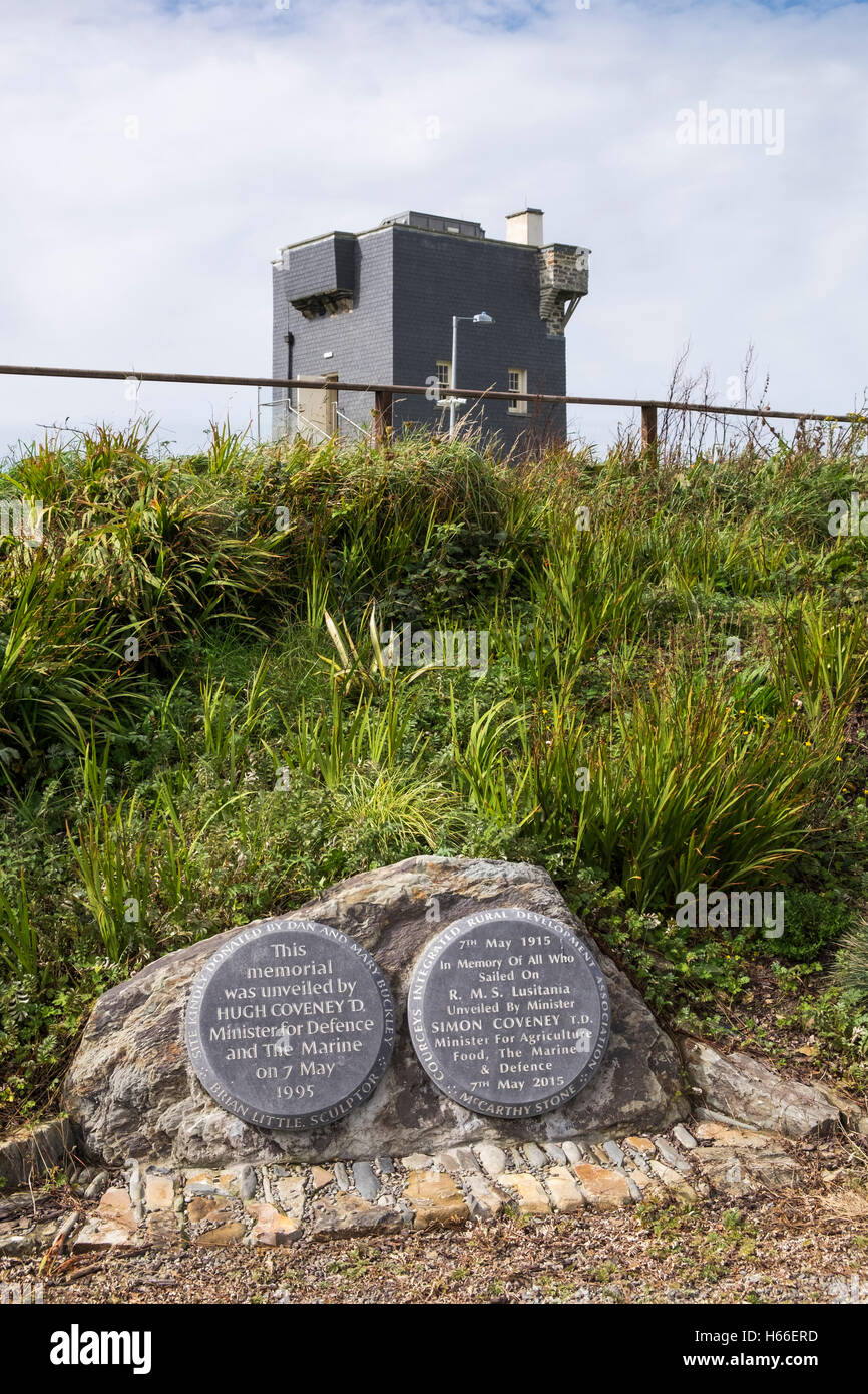 The old Head of Kinsale signal tower and Lusitania museum, Kinsale