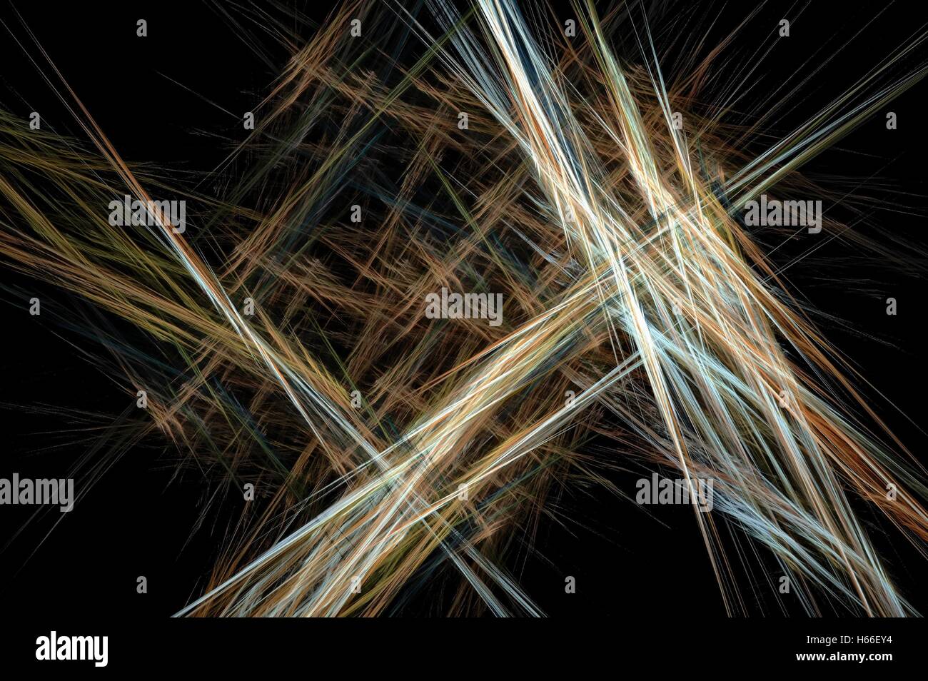 Synaptic Activity (in a digital brain) Stock Photo