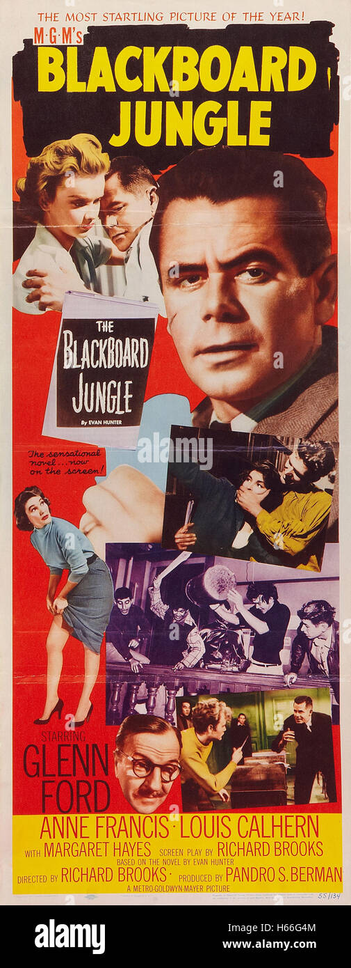 Blackboard Jungle Movie Poster Stock Photo Alamy