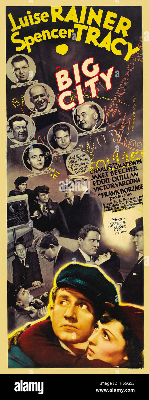 Big City (1937) - Movie Poster - Stock Photo