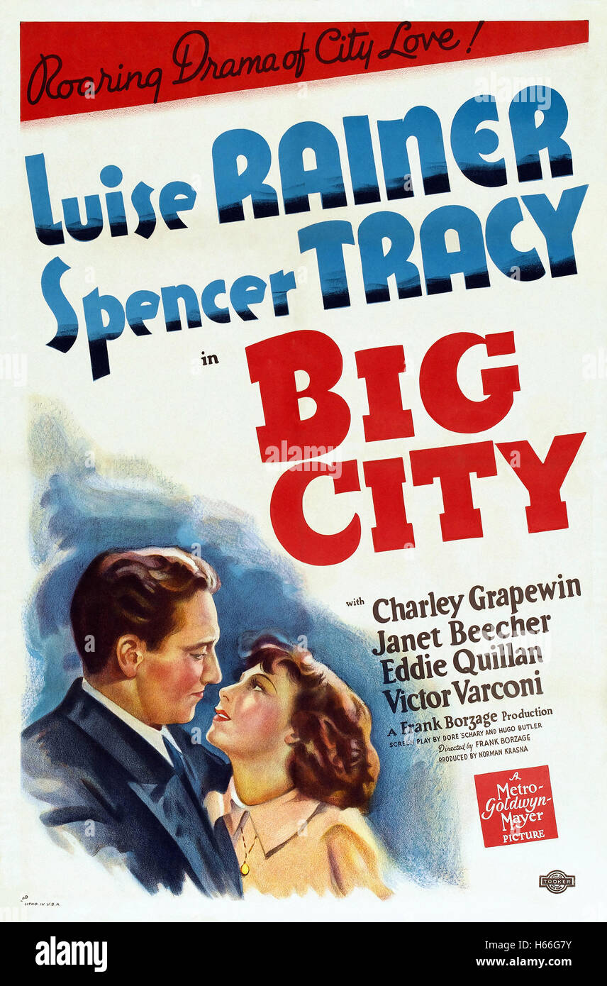 Big City (1937) - Movie Poster - Stock Photo