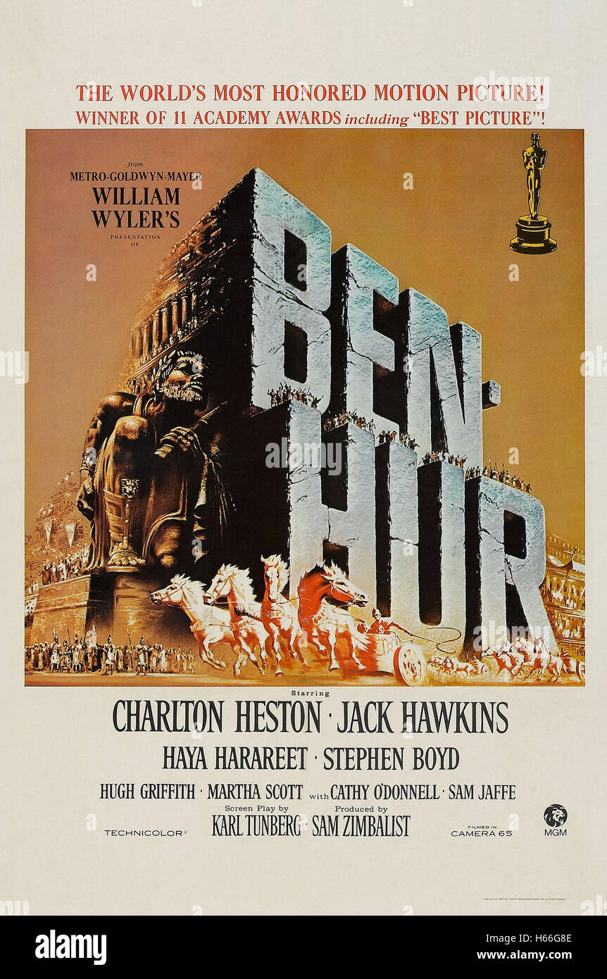 Ben Hur (1959) - Movie Poster - Stock Photo