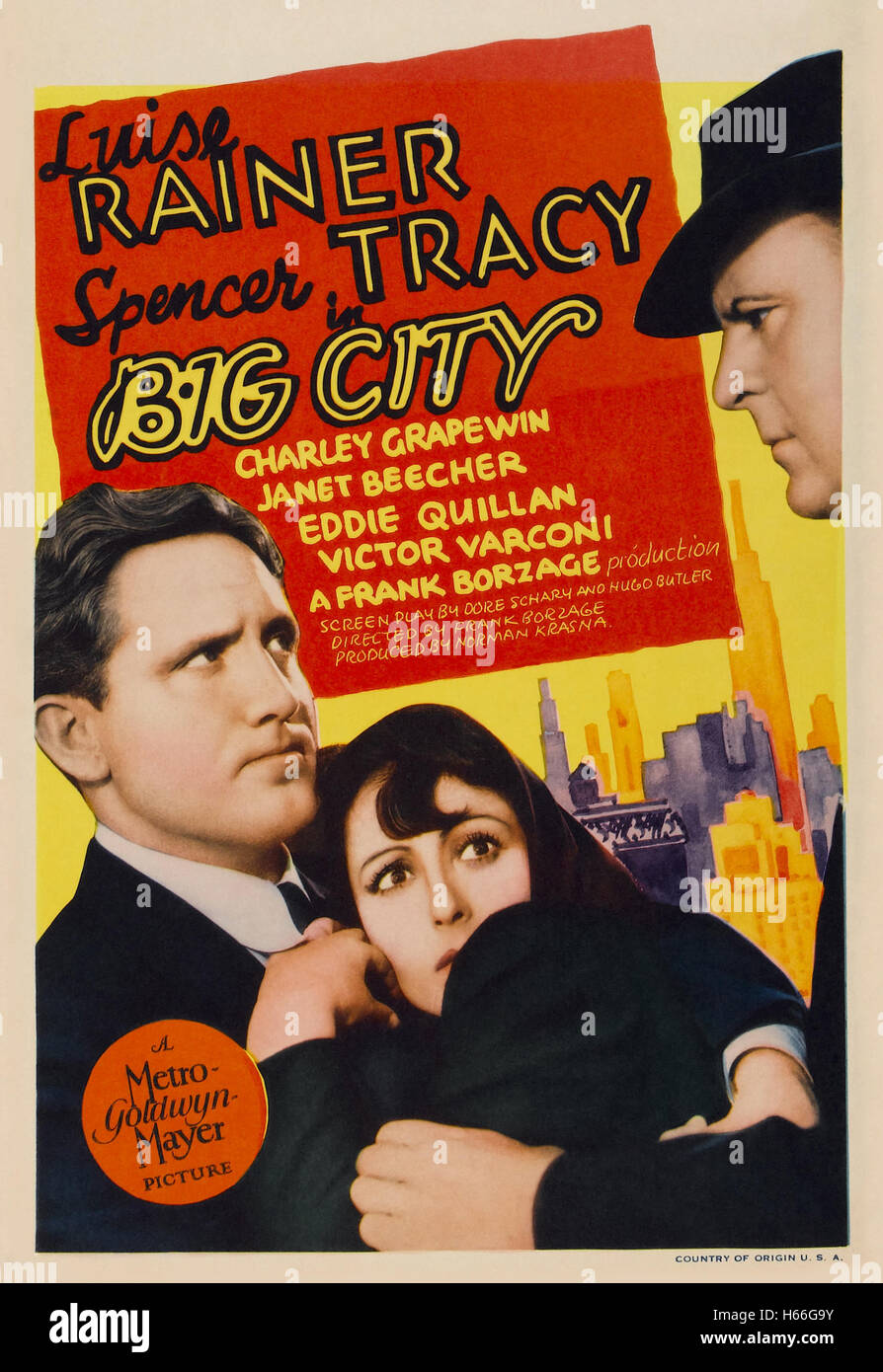 Big City (1937) - Movie Poster - Stock Photo