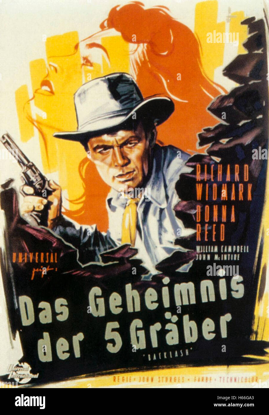 Backlash (1956) German Movie Poster Stock Photo Alamy