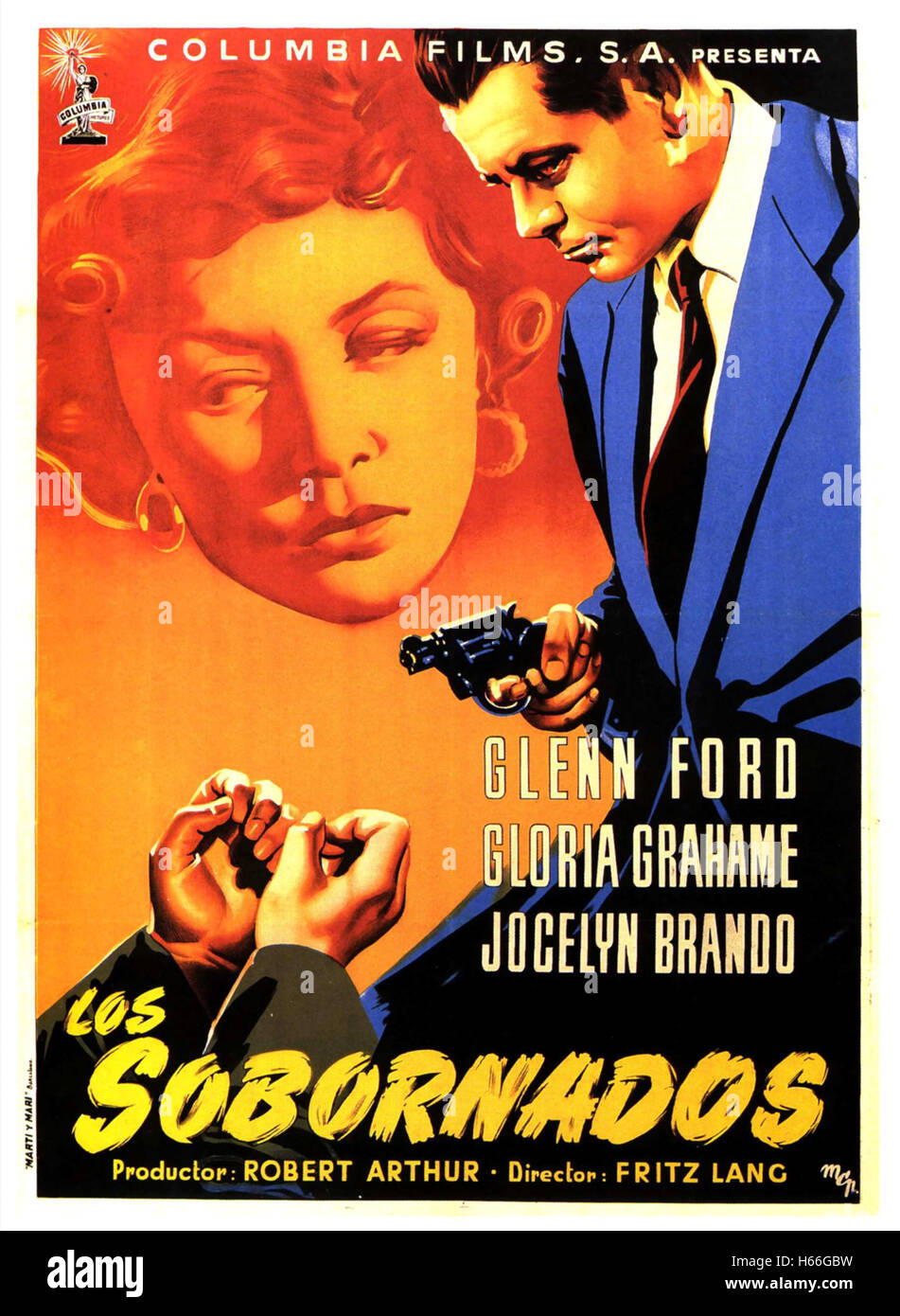 The Big Heat Spanish Movie Poster Stock Photo Alamy