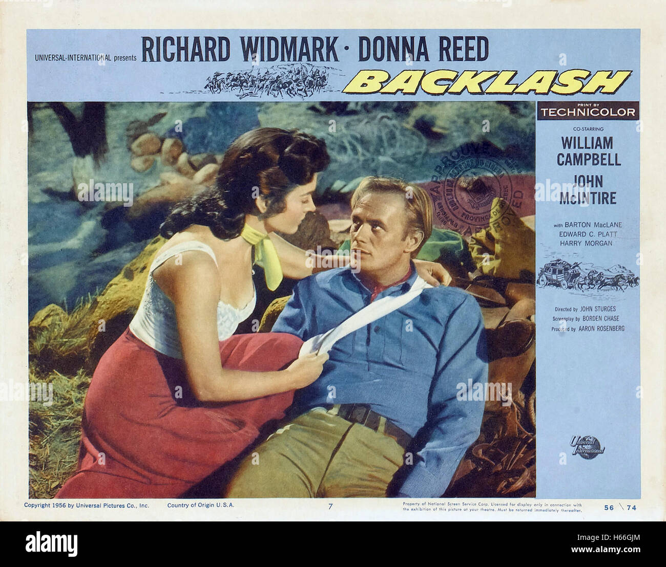 Backlash (1956) - Movie Poster Stock Photo - Alamy