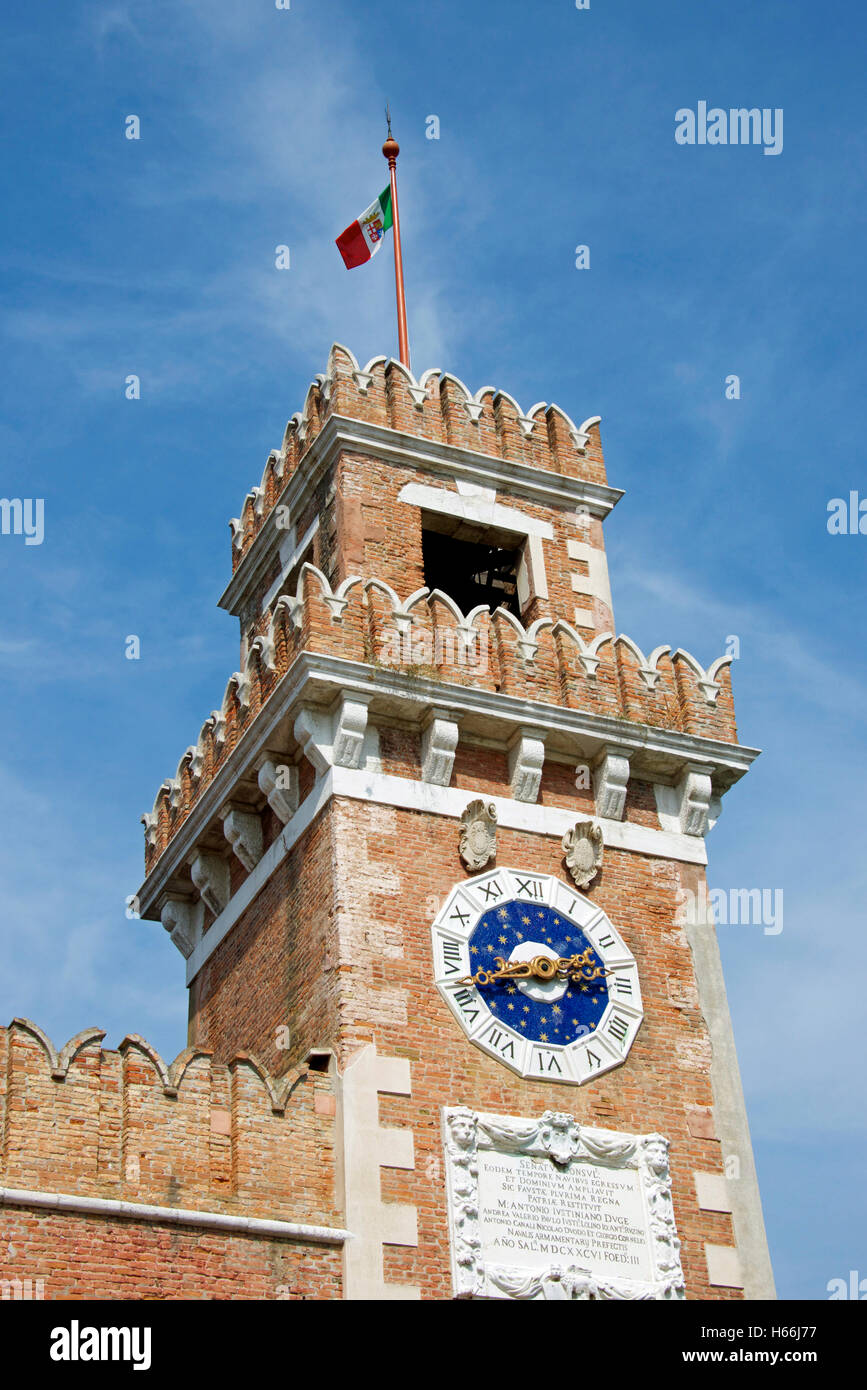 Tower at Arsenale, Venice, Italy Stock Photo