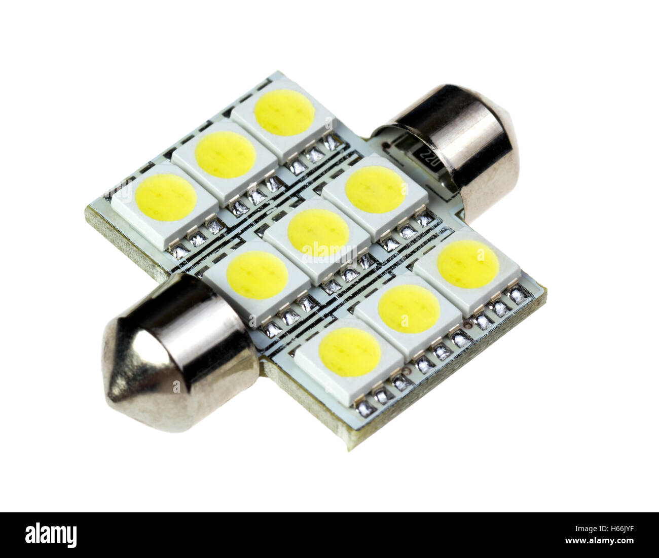 Led lamp for auto isolated on the white background Stock Photo