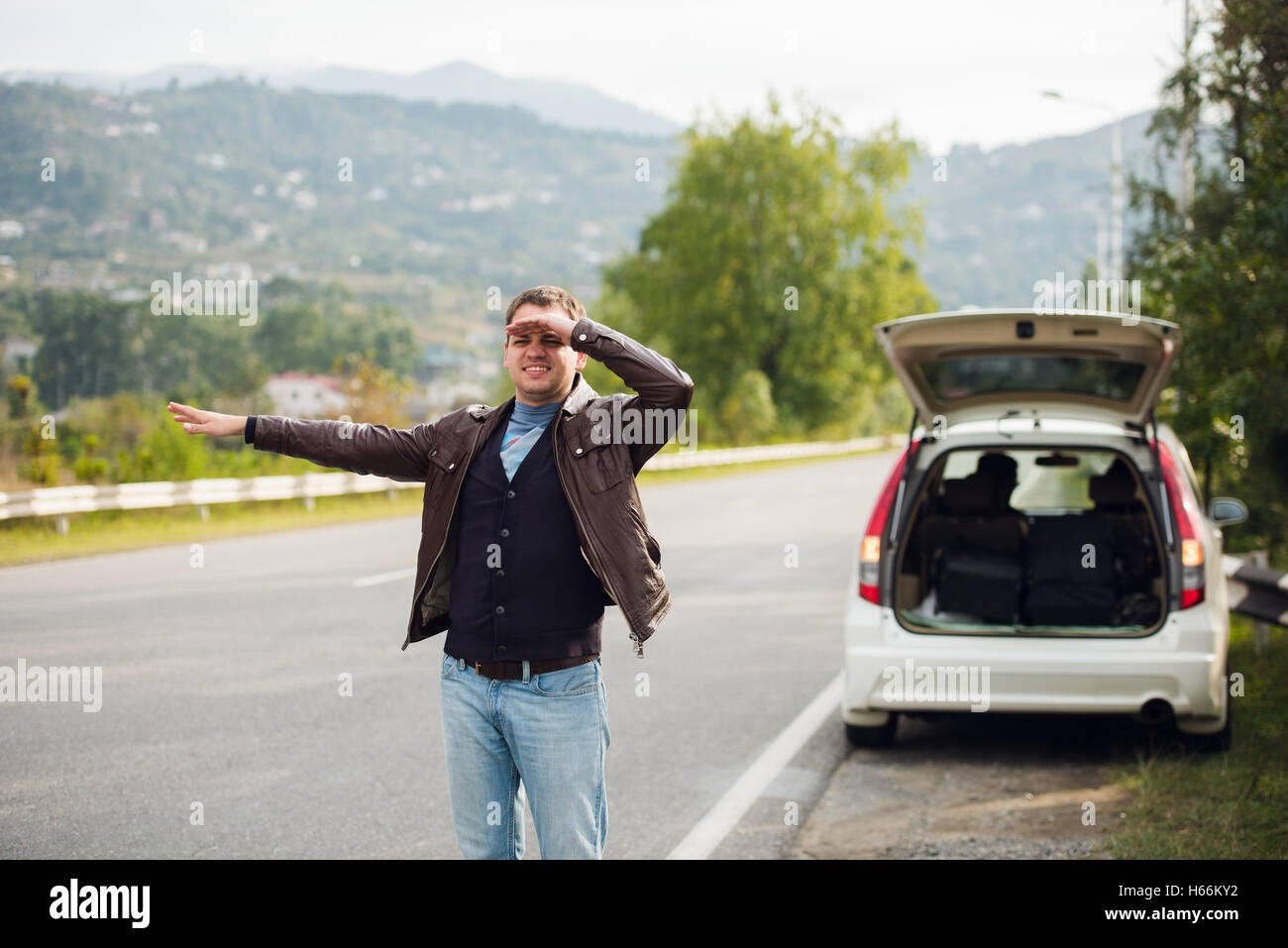 Hitchhiker Car High Resolution Stock Photography and Images Alamy