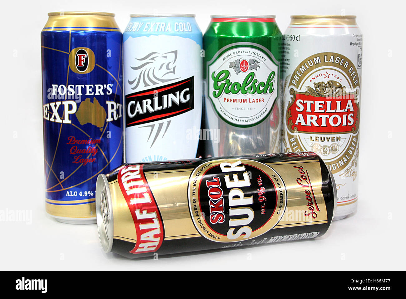 Popular Beers Stock Photo