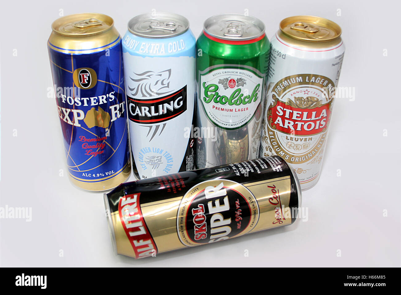 Popular Beers Stock Photo
