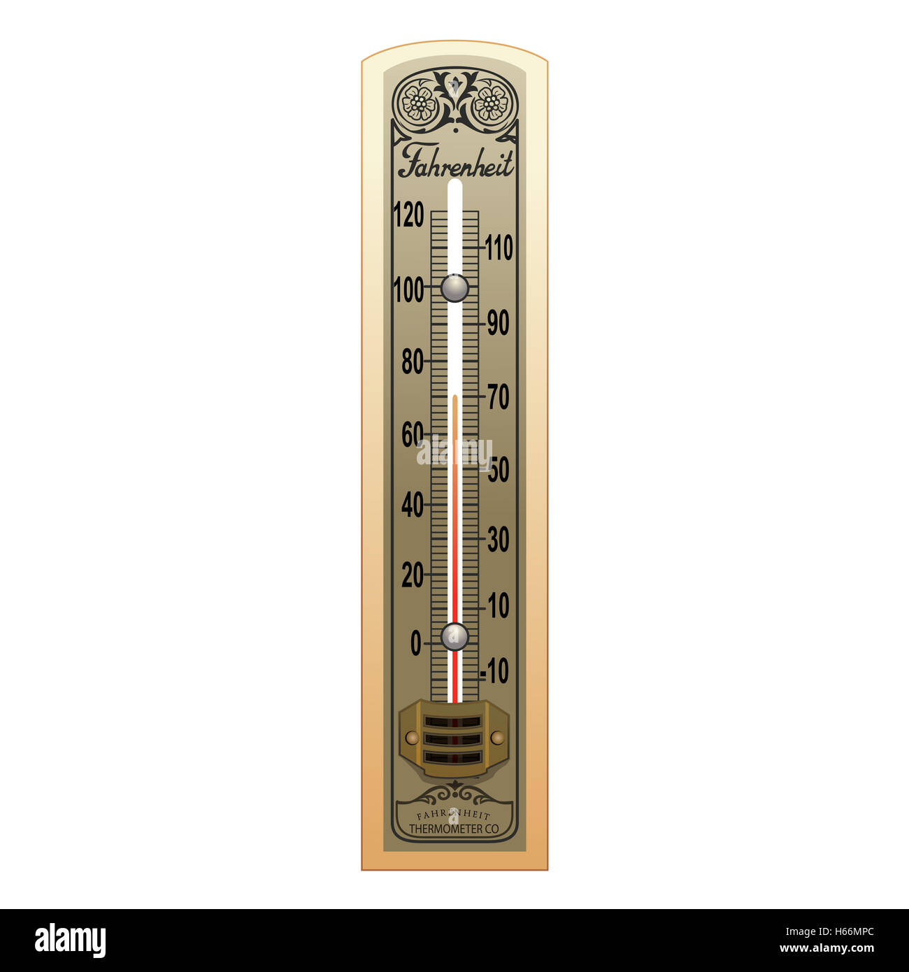 Old Thermometer Illustration Stock Photo Alamy