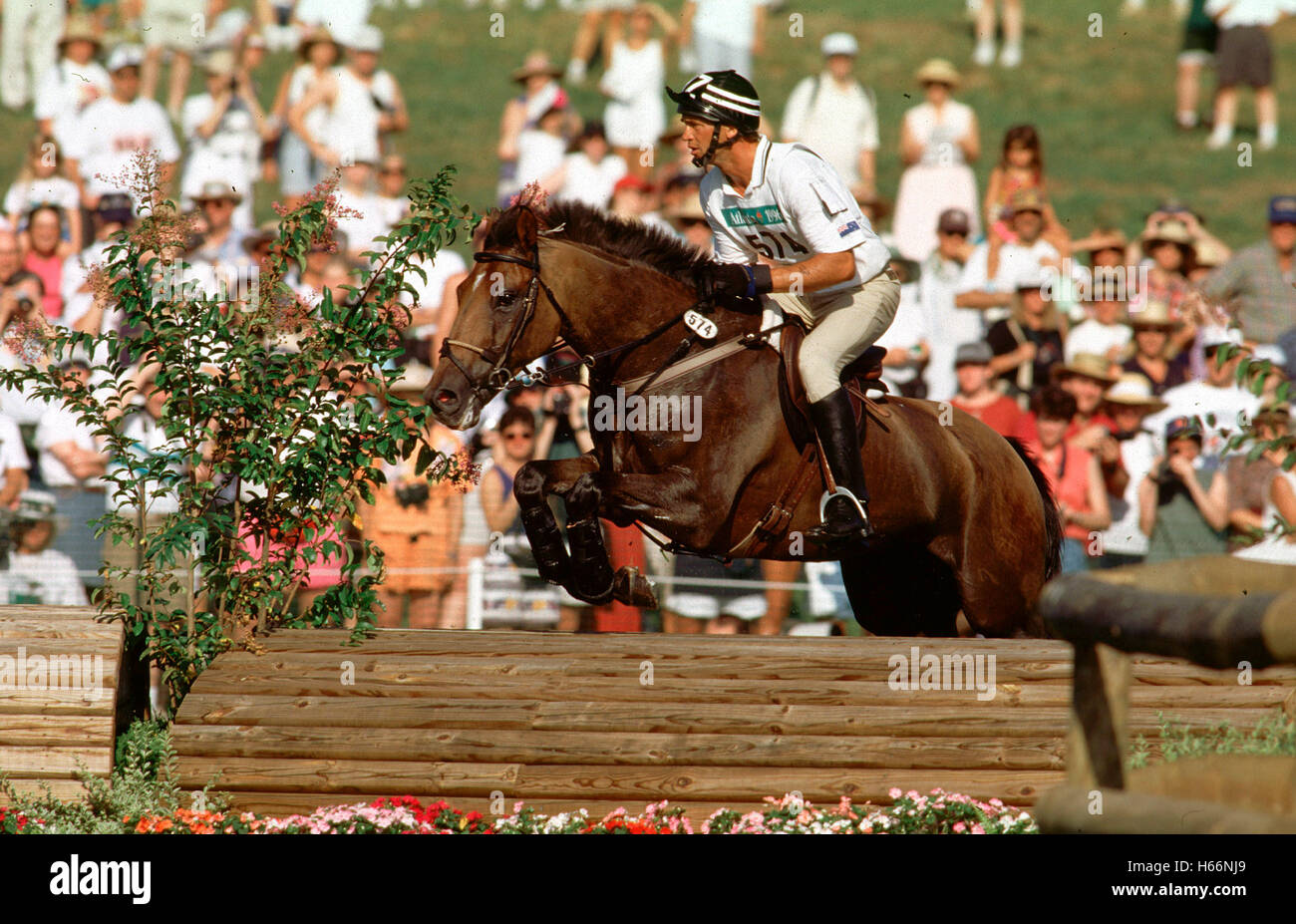 The Olympic Games, Atlanta 1996: Andrew Nicholson (NZL) riding Jagermeister II Stock Photo