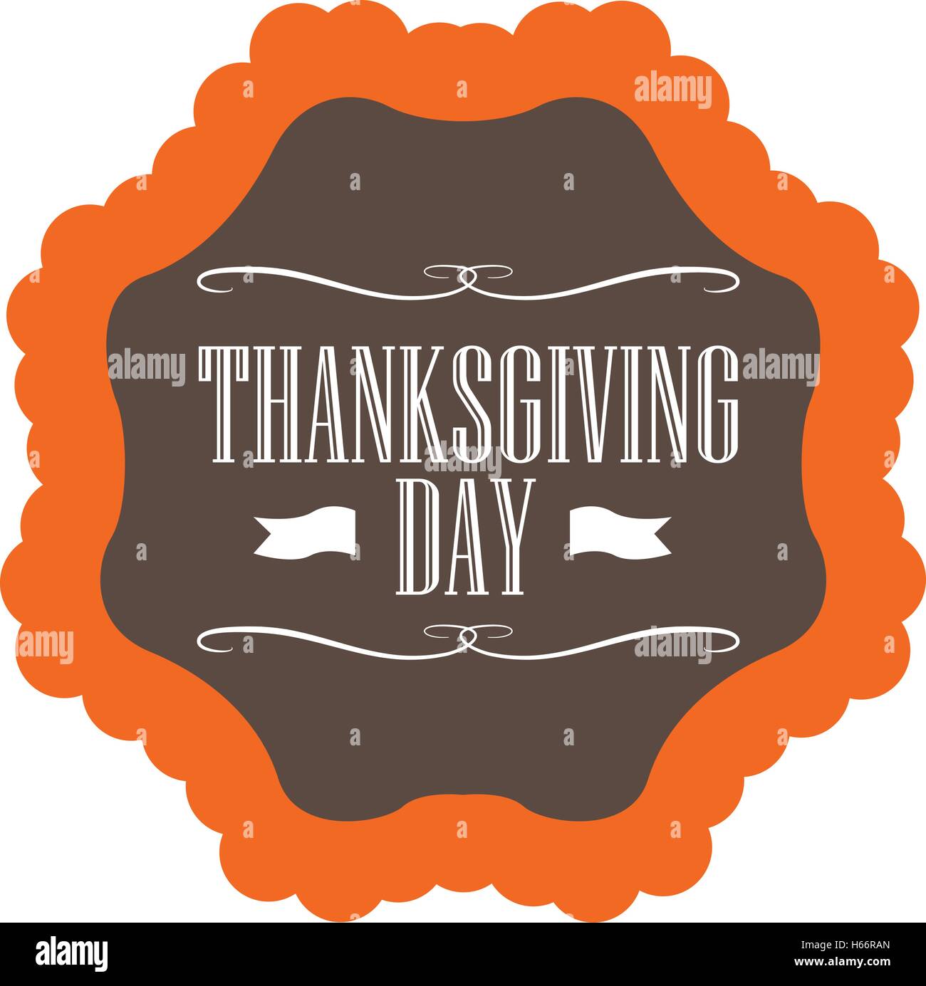 Isolated label with text, Thanksgiving day vector illustration Stock ...
