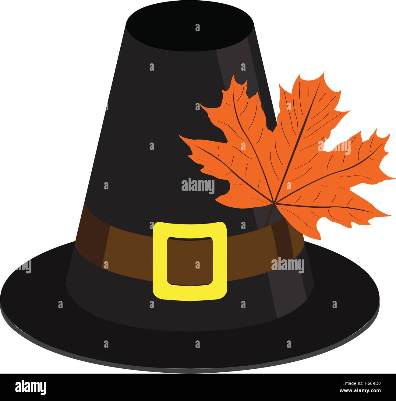 Isolated traditional hat, Thanksgiving day vector illustration Stock ...