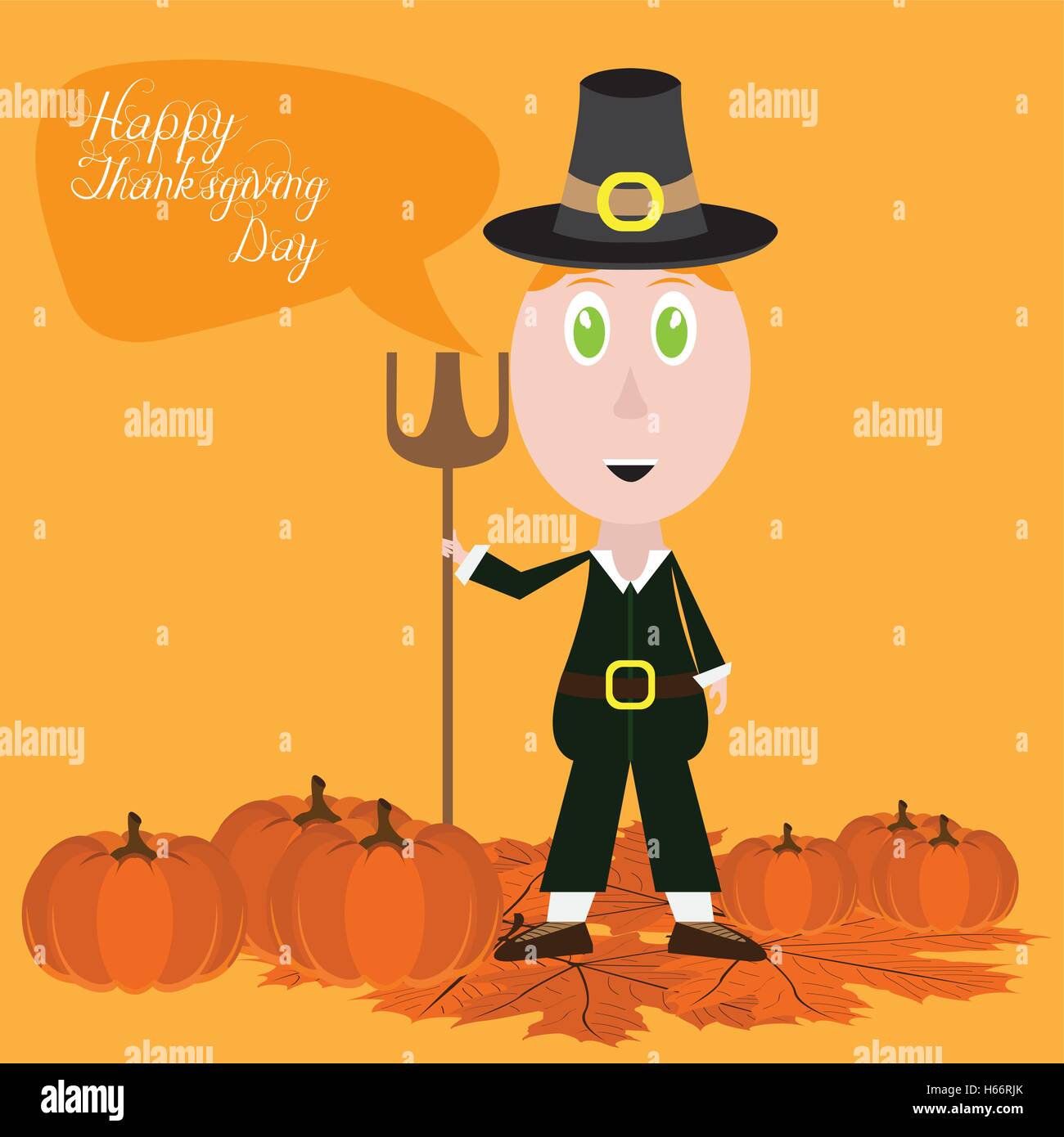 Isolated man harvesting some pumpkins, Thanksgiving day vector ...