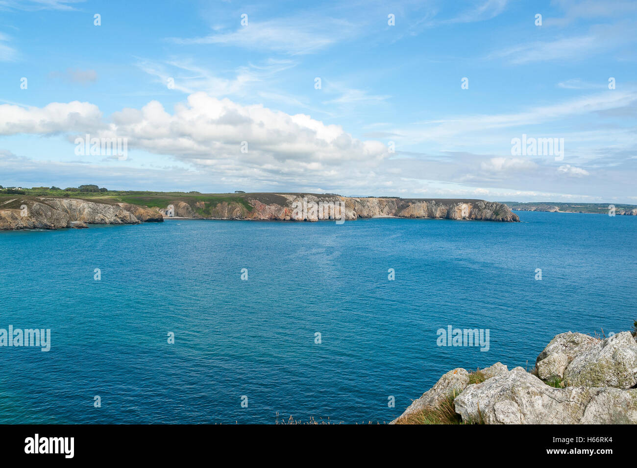 coastal scenery at the crozon peninsula in Brittany Stock Photo