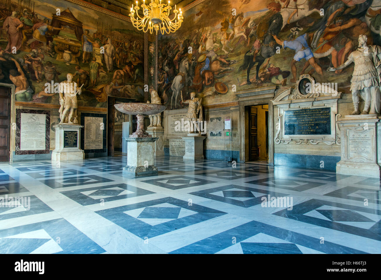 Interior view of the Capitoline Museums, Palazzo dei Conservatori, Rome, Lazio, Italy Stock Photo