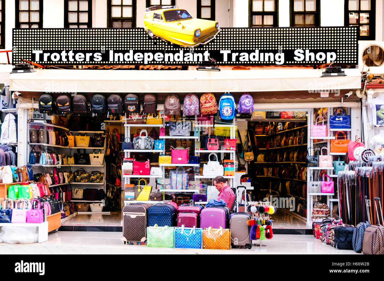 Shop in Turkey called &quot;Trotters Independant Trading&quot; (Only Fools and Stock Photo: 124311891 - Alamy