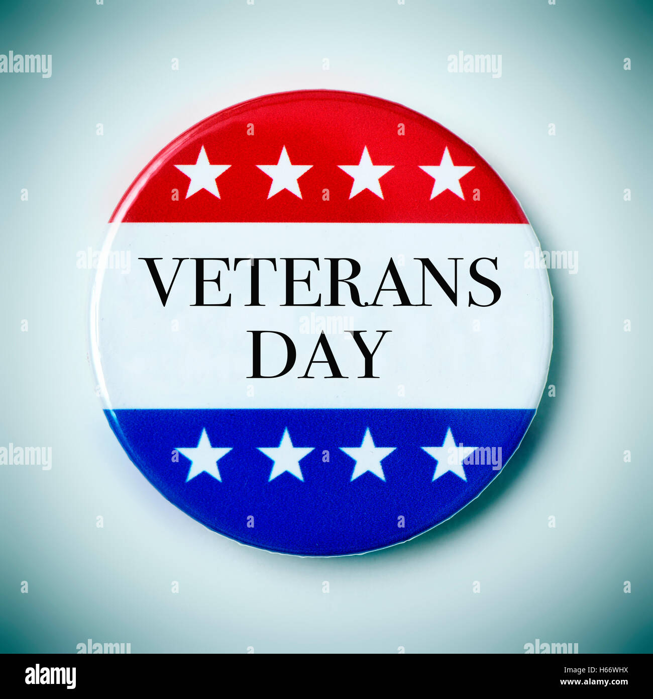 the text veterans day in a badge with the stars and the colors of the