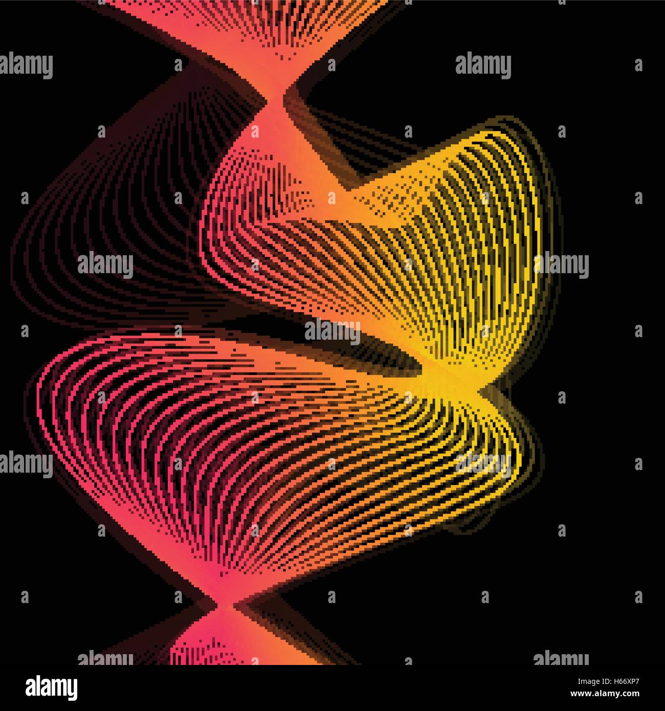Abstract wave lines vector black background illustration Stock Vector ...