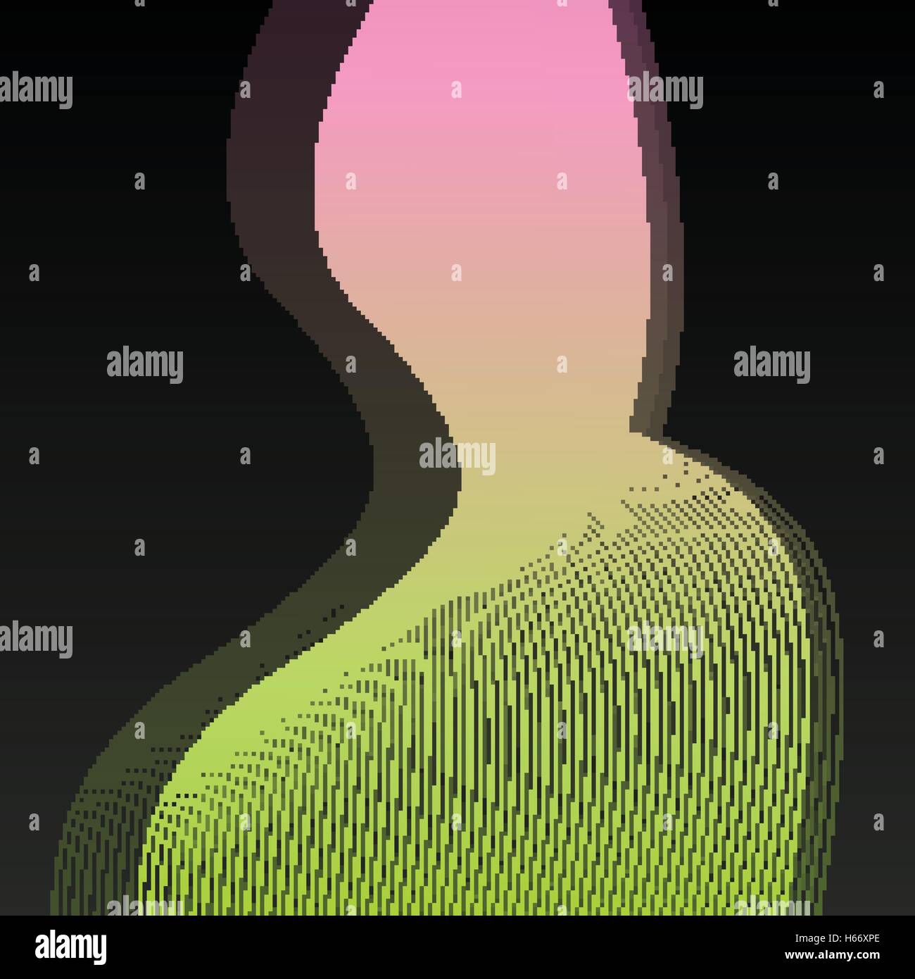 Abstract wave lines vector black background illustration Stock Vector ...