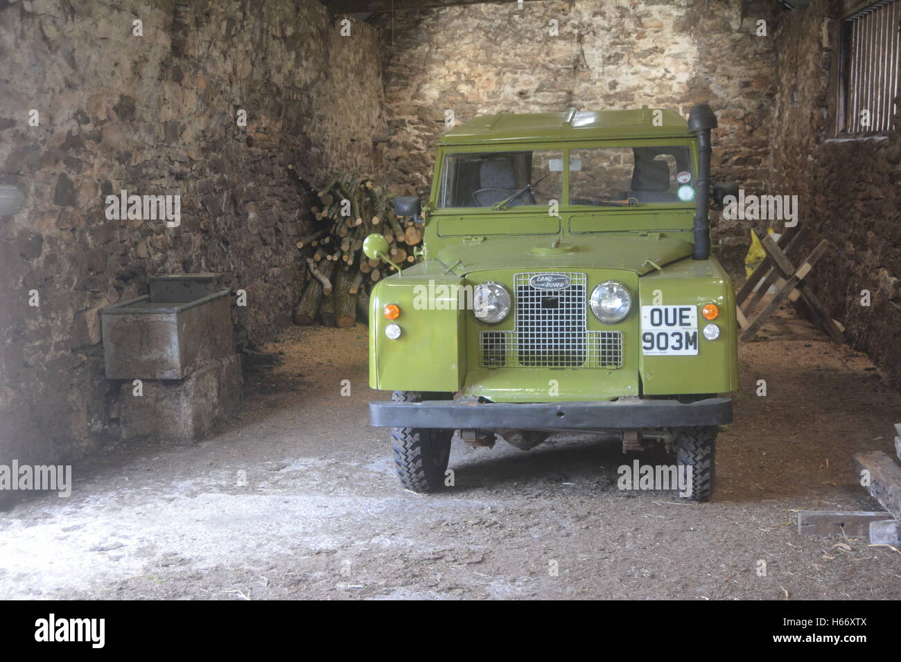 Land rover just resting before the weekend Stock Photo