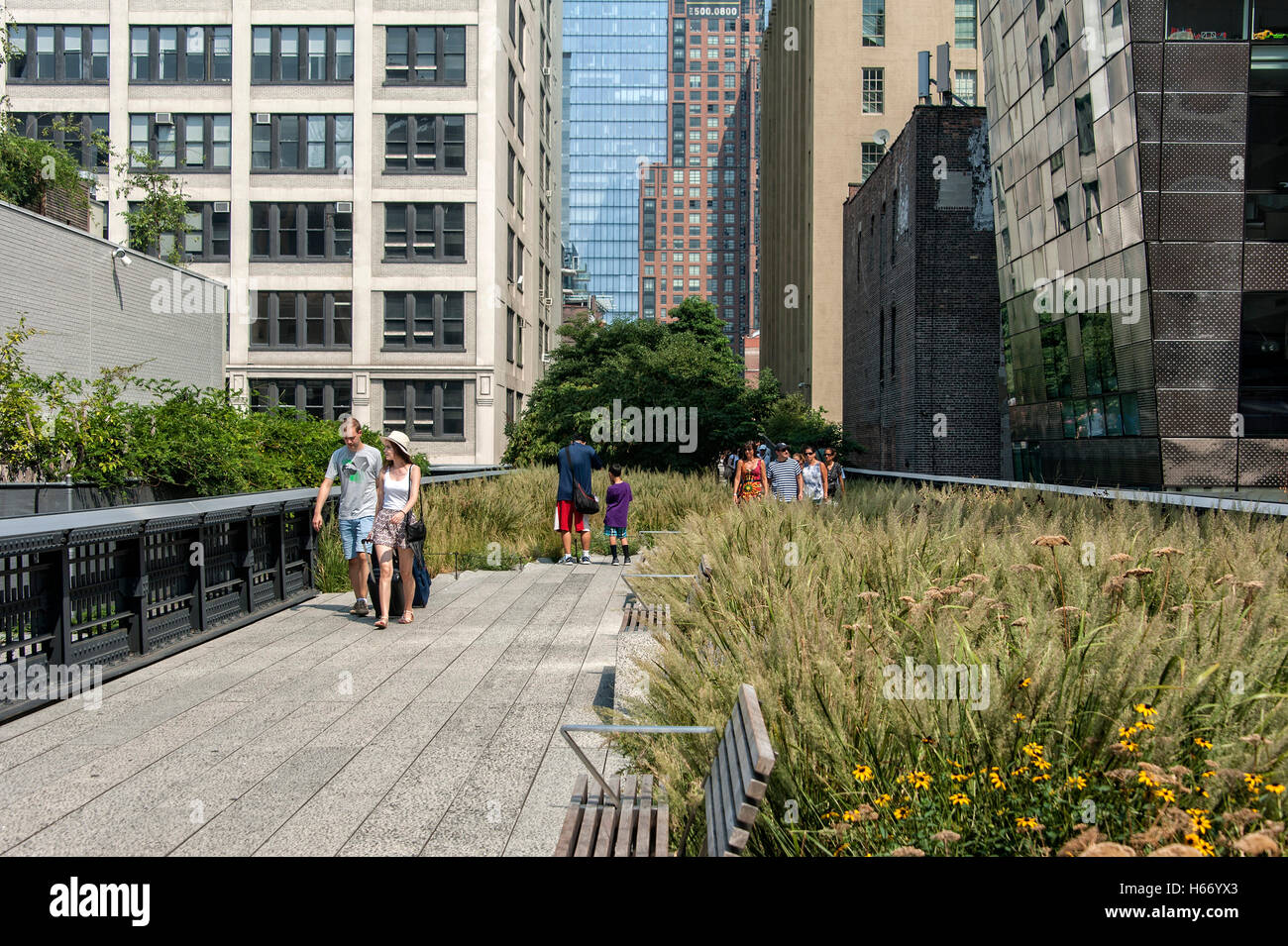 The High Line Park, historic freight rail line, Meatpacking District