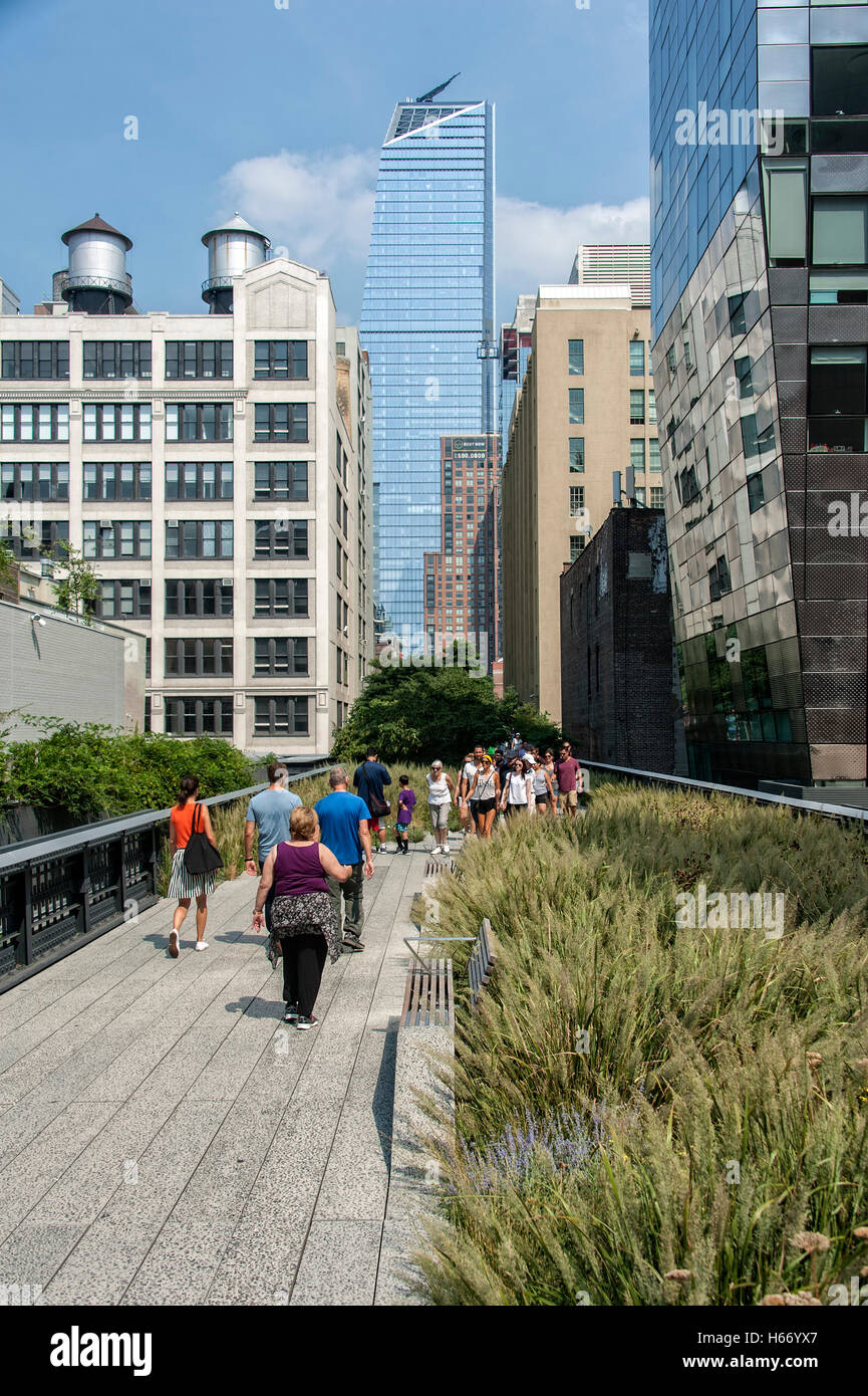 The High Line Park, historic freight rail line, Meatpacking District