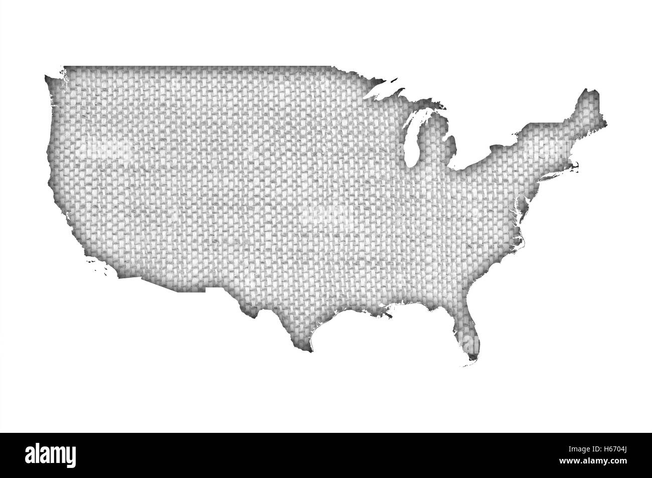 Map of the USA on old linen Stock Photo - Alamy