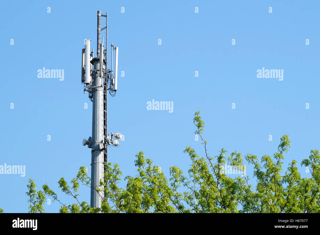 Antenna for telecommunication Stock Photo