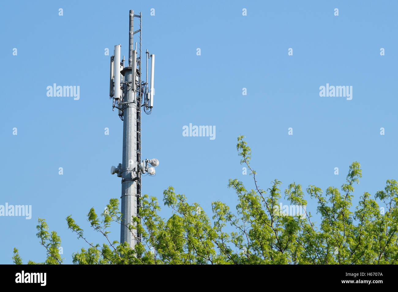 Antenna for telecommunication Stock Photo