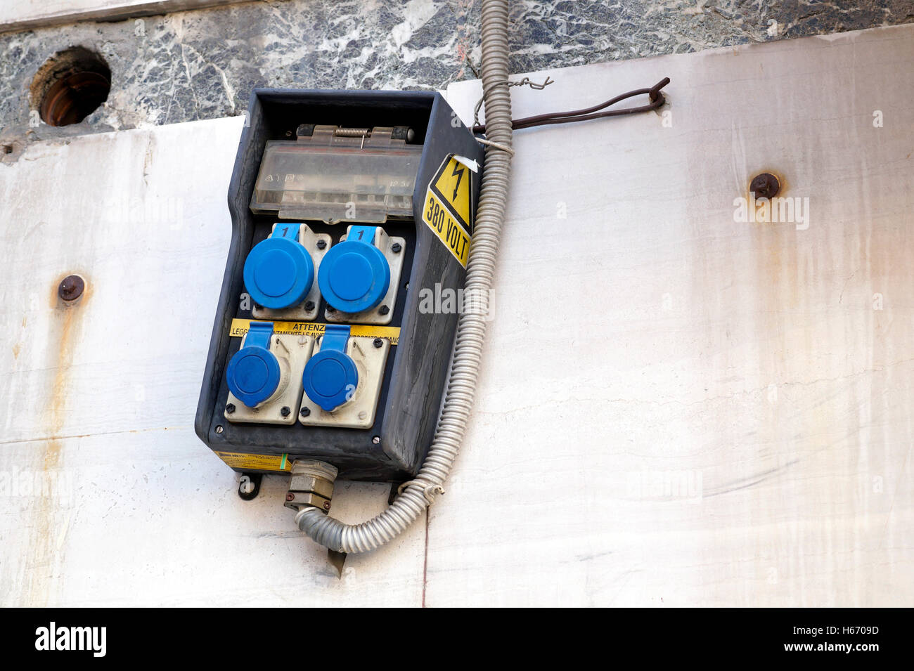 old electrical outlets Stock Photo Alamy