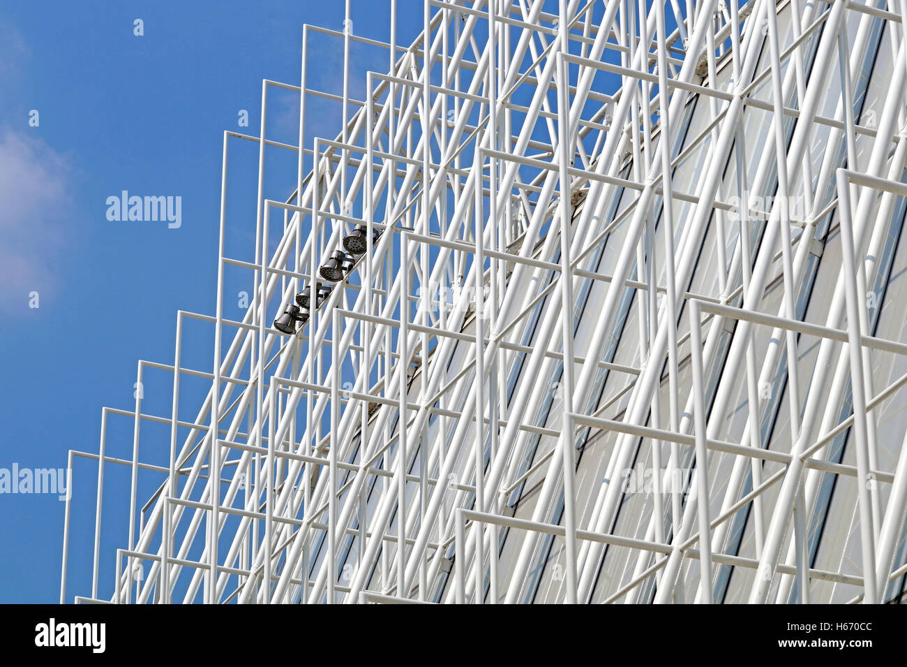 metal structure with lights Stock Photo