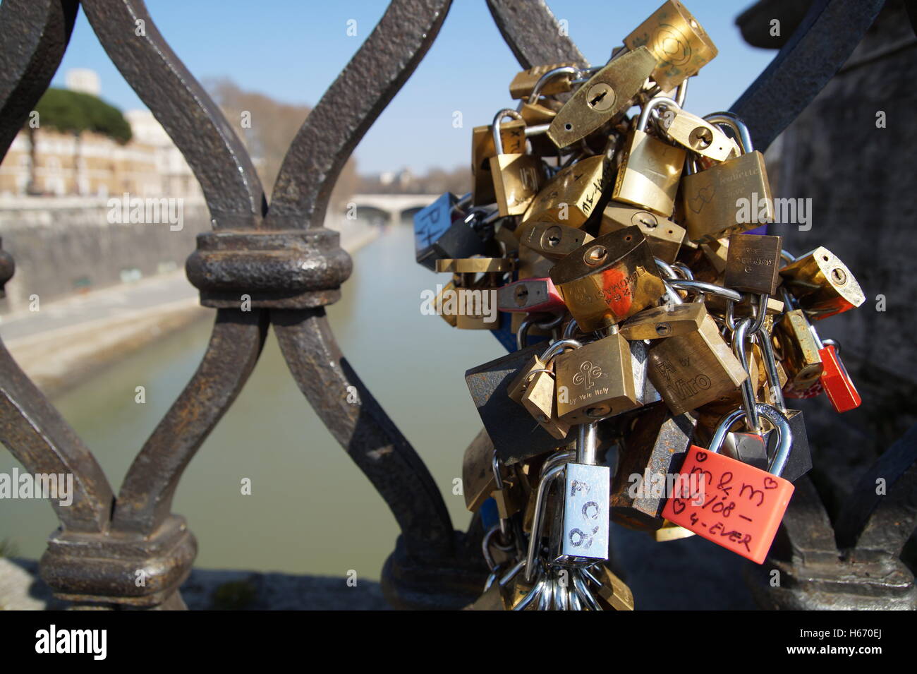 padlock, padlocks, love, lock, white, metal, background, black, red, heart, concept, protection, emotion, wedding, bridge, iron, Stock Photo